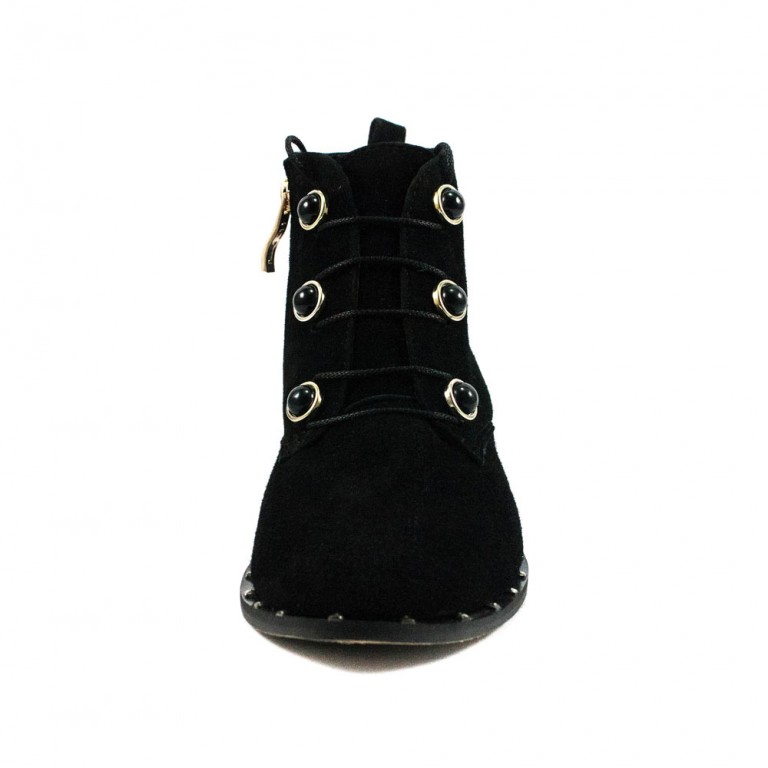 Ботинки демисезон женские Foletti FL230 черная замша