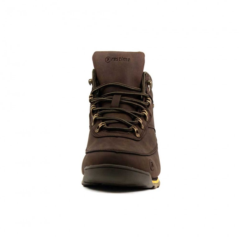 Ботинки зимние мужские Restime KMZ18530 темно-коричневые
