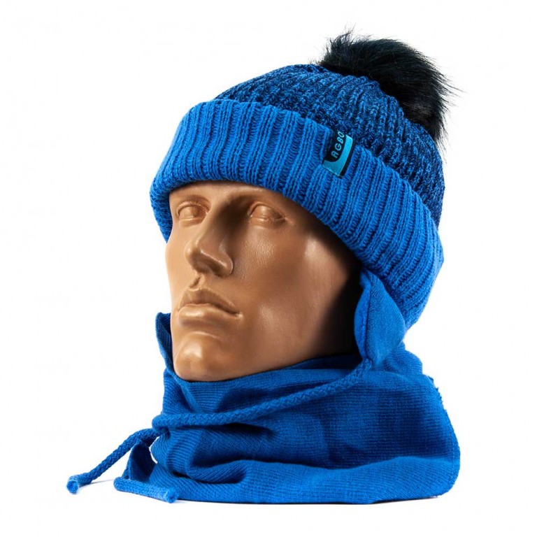 1336Irys шапка-шарф синий 46-48
