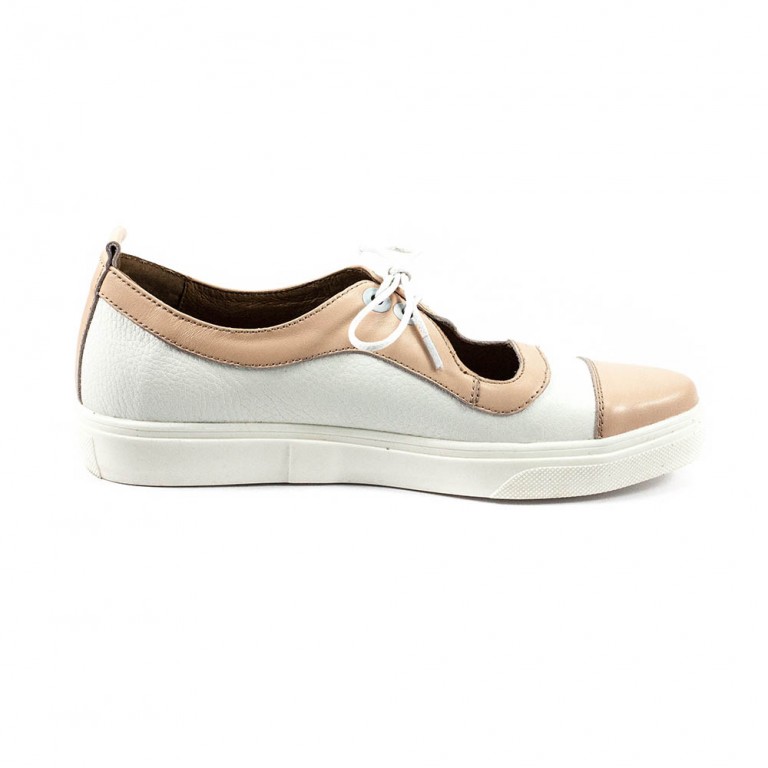 Туфли женские Tutto Shoes T3344 розово-белая кожа