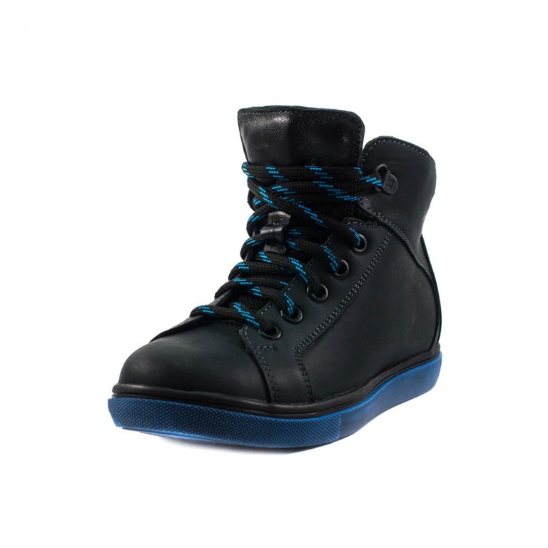 Ботинки зимние детские MIDA 44035-4Ш темно-синяя кожа