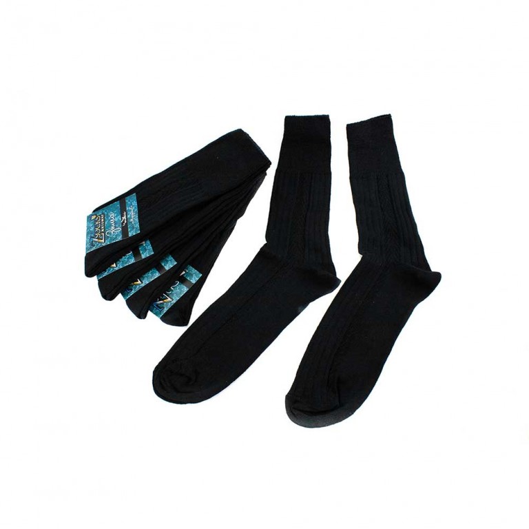 Шкарпетки чоловічі Zsocks Zsocks напіввовна черн 43-44