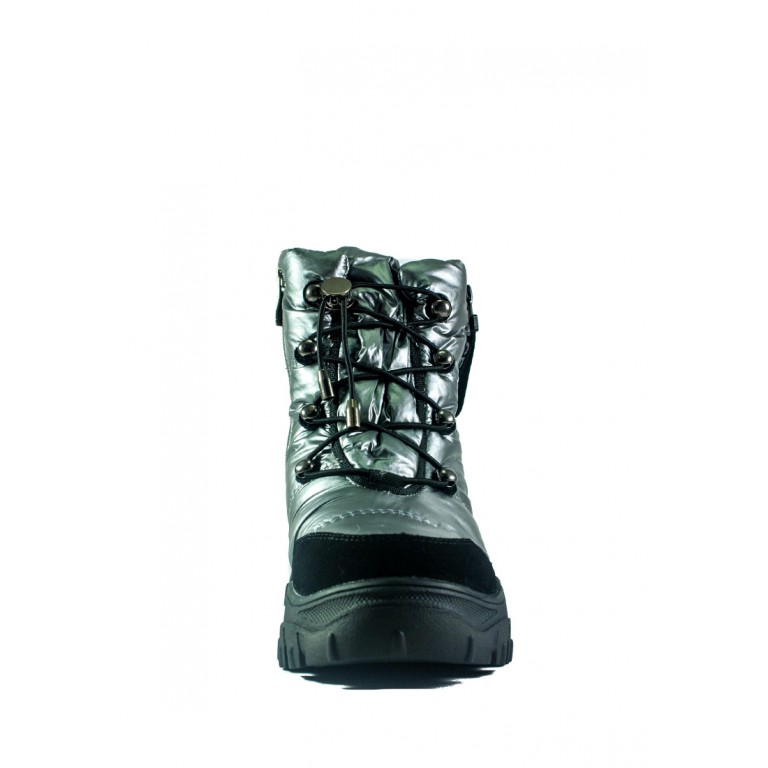 Ботинки зимние женские Lonza СФ 3951-N581 серебряные