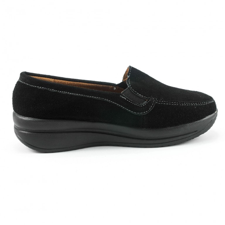 Мокасины женские Zoja's shoes 75211 черная замша