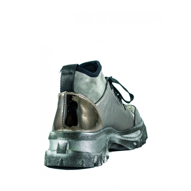 Ботинки демисезон женские Allshoes СФ CHJ-K166-B530-5 серебряные