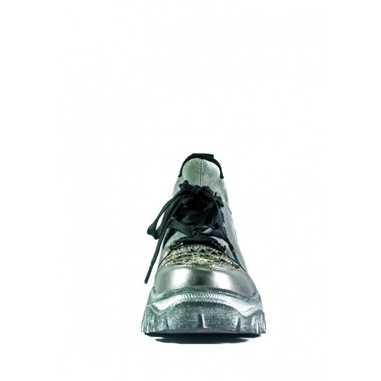 Ботинки демисезон женские Allshoes СФ CHJ-K166-B530-5 серебряные