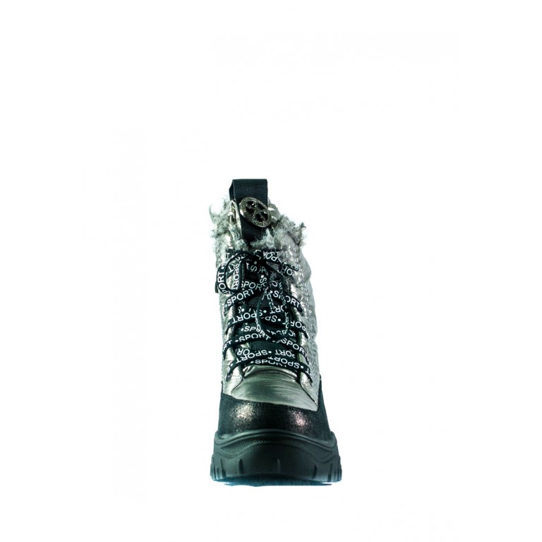 Ботинки зимние женские Lonza СФ 3951-Z939 серебряные