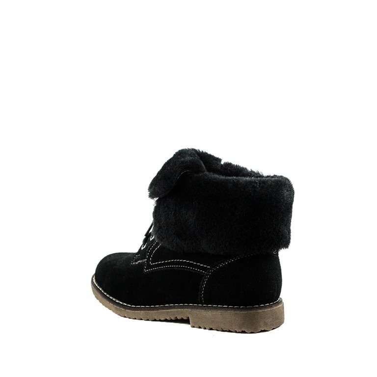 Ботинки зимние женские Lonza 3066-1A черная замша