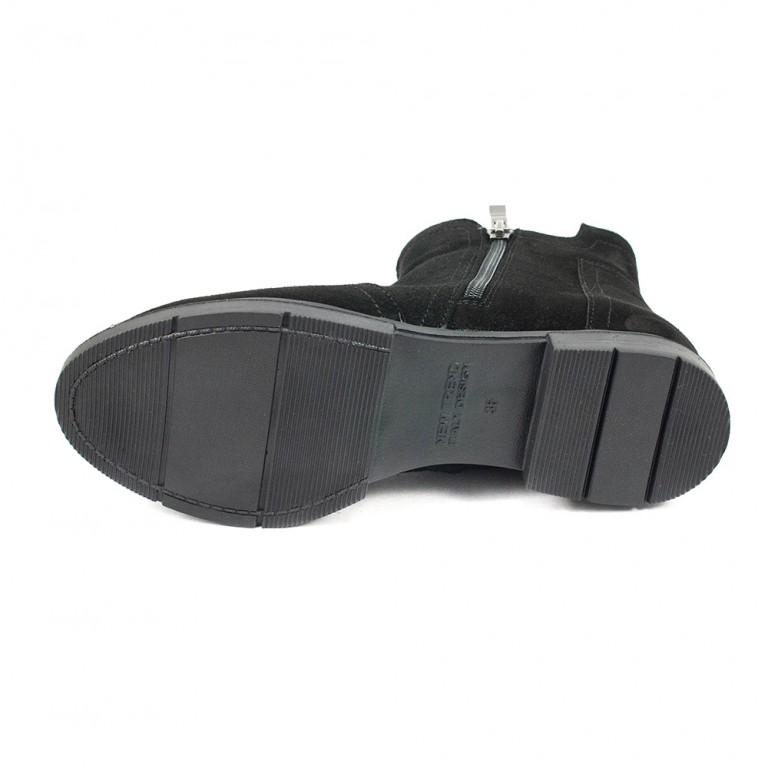 Ботинки демисезон женские SND SD129 черная замша