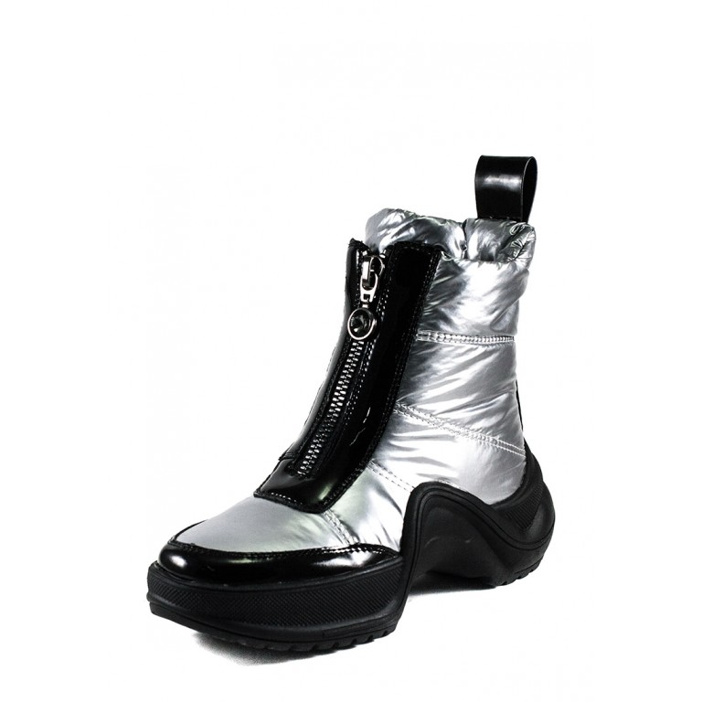 Ботинки зимние женские Prima D'arte 3350-F66-6 серебряные