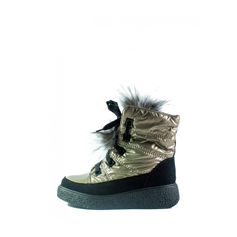 Ботинки зимние женские Prima D'arte СФ 1480-F622-3 бежевые