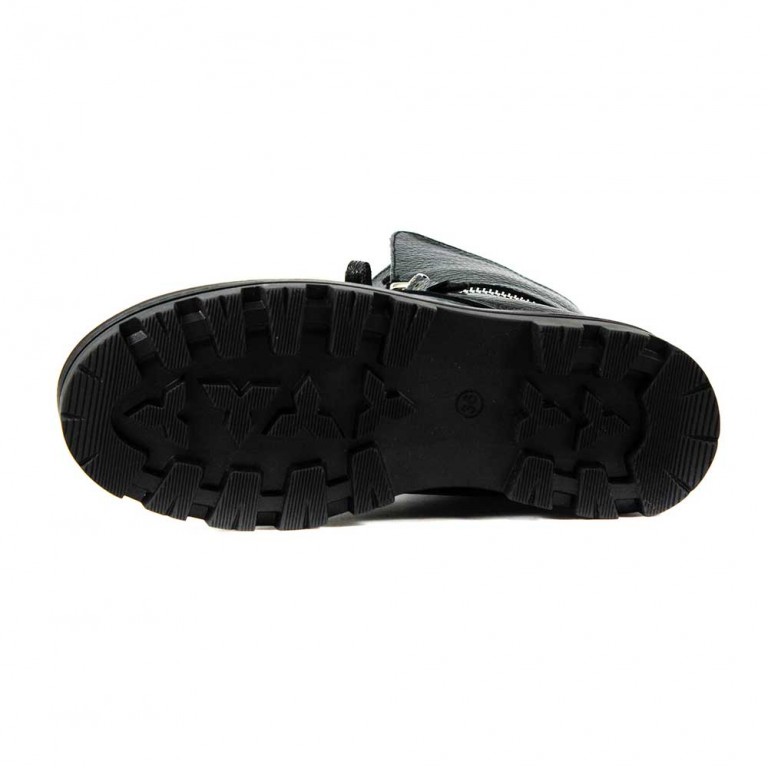 Ботинки зимние женские Lonza L-07103-2311-3 KMS черная кожа