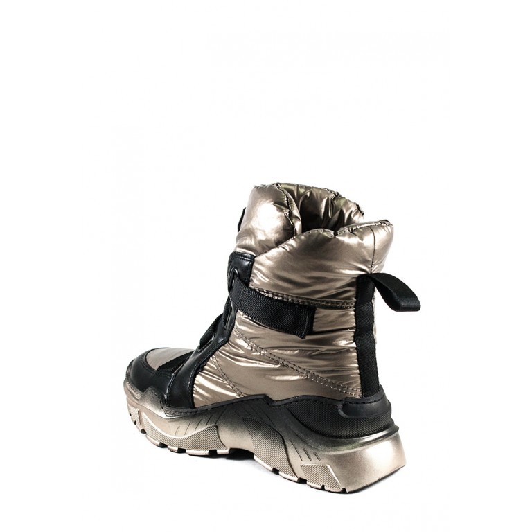 Ботинки зимние женские Prima D'arte 1627-F408-3 черно-бежевый