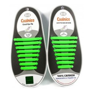 Силіконові шнурки 8х8 зелені