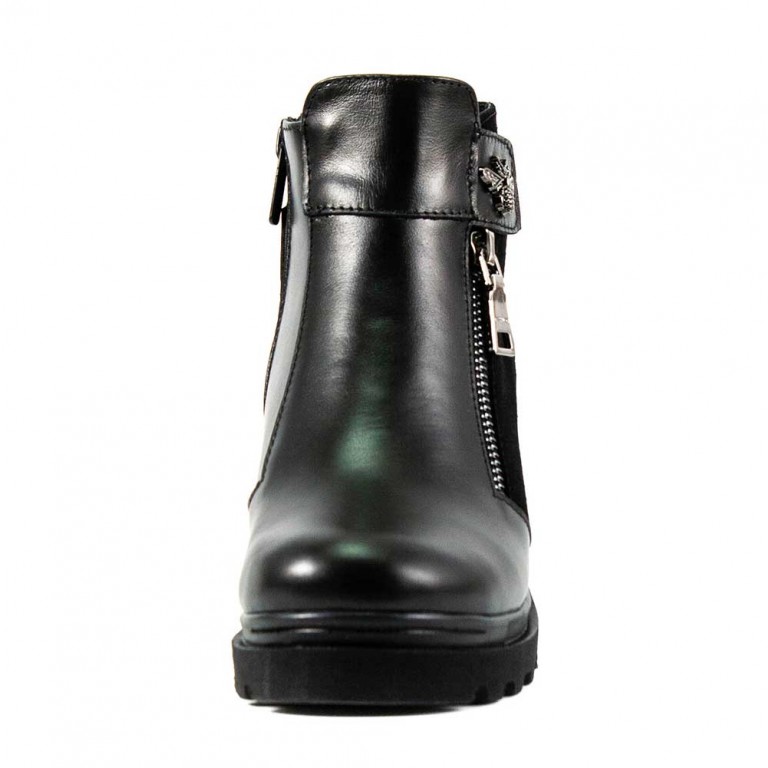 Ботинки демисезон женские SND SDAZ-38 черная кожа-замша