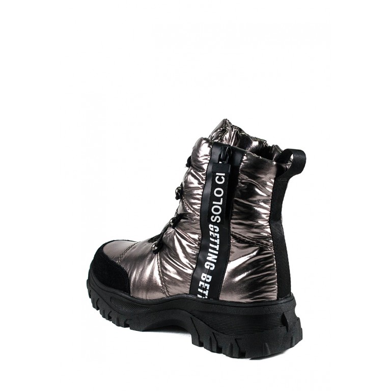 Ботинки зимние женские Lonza 3951-N581 металлик