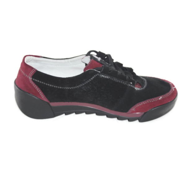 Кроссовки женские Allshoes LO350 черно-бордовый