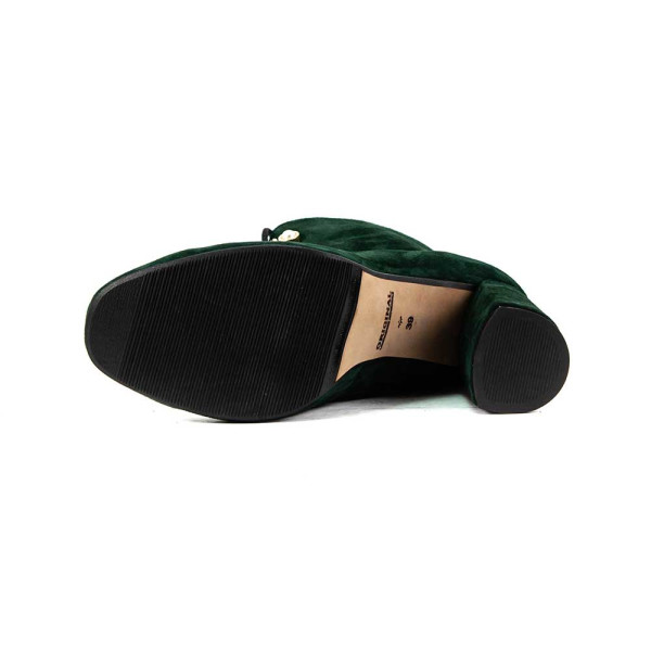 Ботинки демисез женск CRISMA CR1918 темно-зеленая замша