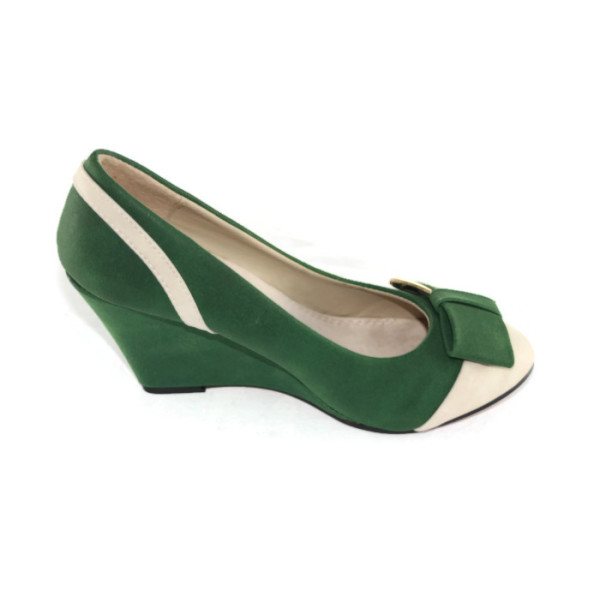 Туфли женские Vivien Q2-1274Т зелено-серый
