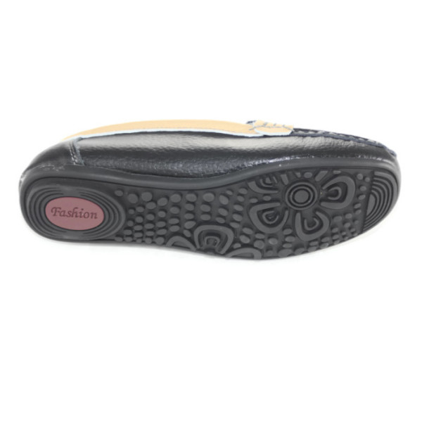 Мокасины женские Allshoes 98261 черно-бежевый