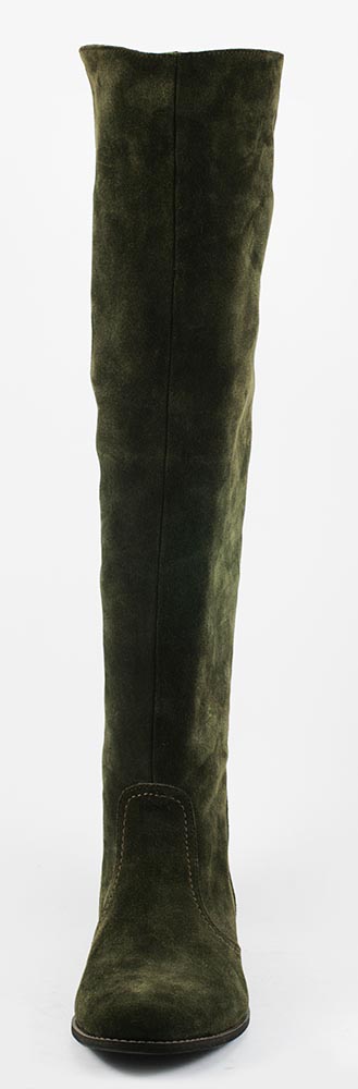 Ботфорты демисезонные женские VOG БФ-1041з оливковая замша Ботфорты демисезонные женские VOG БФ-1041з оливковая замша