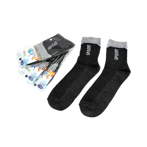 Шкарпетки дитячі BFL WC245W-1 чорно-сер 36-41