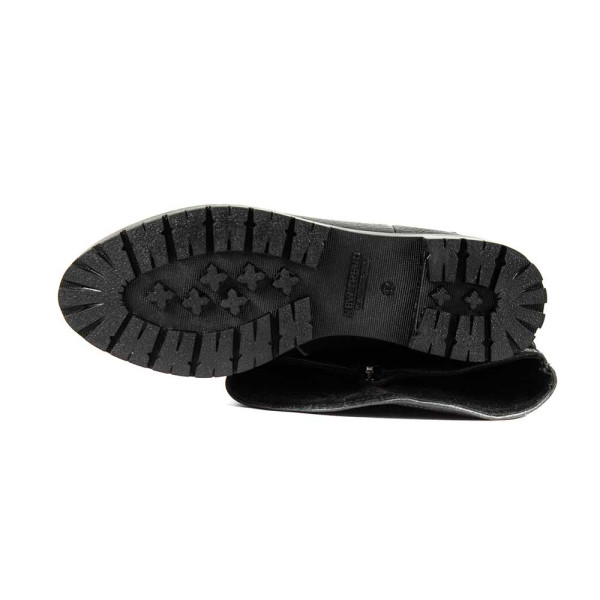 Сапоги зимние женские No Brand FG-0201-16 черная замша-кожа