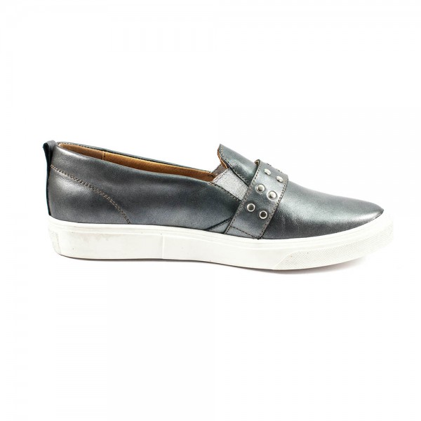 Балетки женские Tutto Shoes T3075 серебро кожа