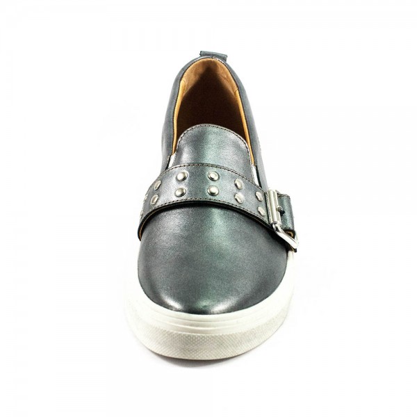 Балетки женские Tutto Shoes T3075 серебро кожа