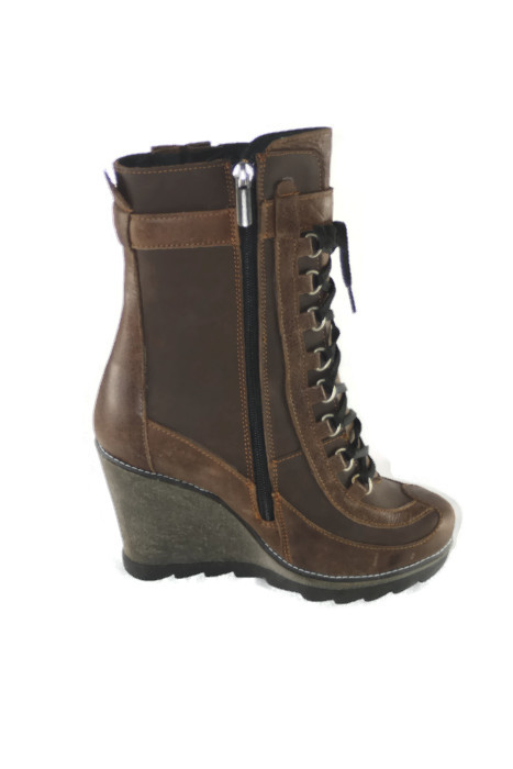 Ботинки зимние женские SND ВБ1 коричневая кожа+нубук Ботинки зимние женские SND ВБ1 коричневая кожа+нубук
