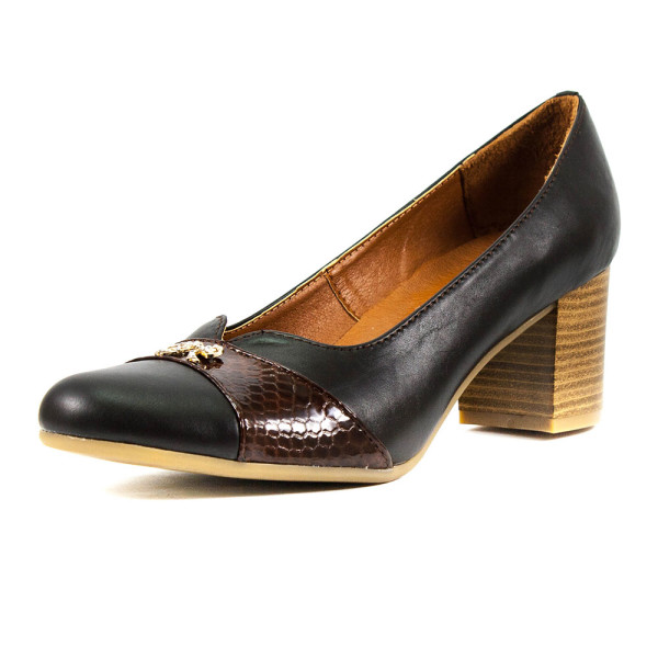 Туфли женские Vakardi V121-1 темно-коричневая кожа