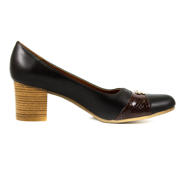 Туфли женские Vakardi V121-1 темно-коричневая кожа