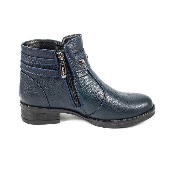 Ботинки демисезонные женские Camelfo 502 темно-синяя кожа