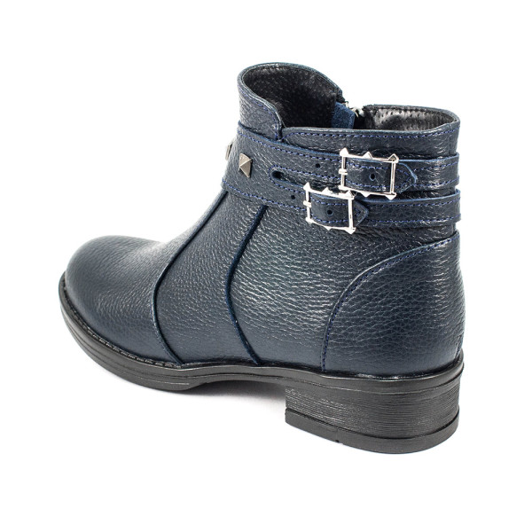 Ботинки демисезонные женские Camelfo 502 темно-синяя кожа