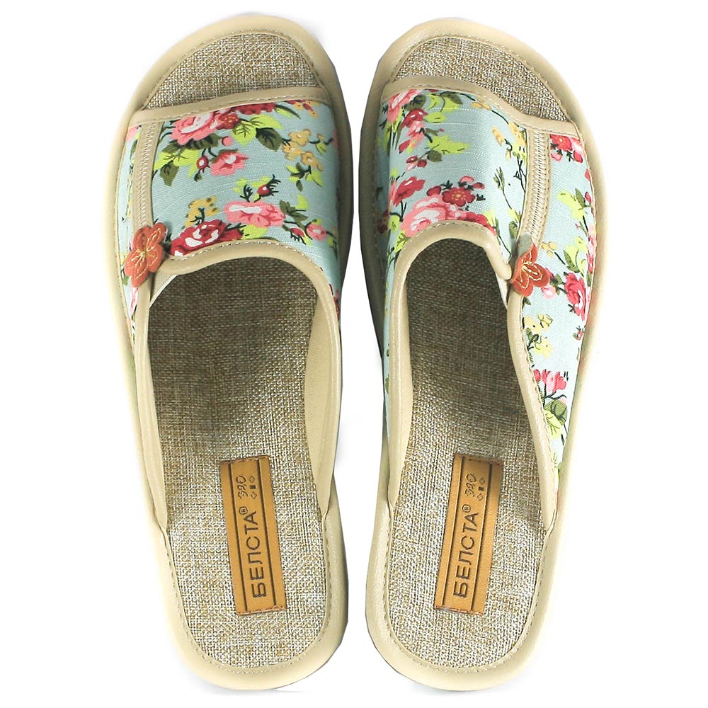 Тапочки комнатные женские Белста 166095 С-3 ТП-1 бирюзовый Тапочки комнатные женские Белста 166095 С-3 ТП-1 бирюзовый