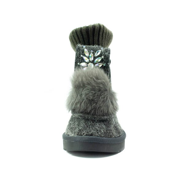Ботинки зимние женские Lonza E037-2 серые